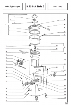 Pièces détachées Cutter vertical R25B A S Robot Coupe