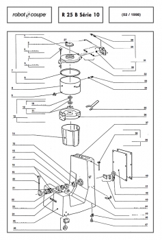 Pièces détachées Cutter vertical R25B S Robot Coupe