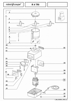 Pièces détachées Cutter de table R4 tri Robot Coupe