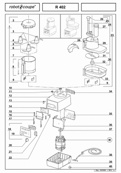 Pièces détachées Combiné Robot Coupe R 402