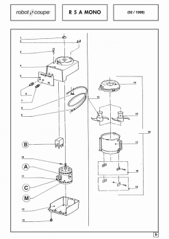 Pièces détachées Cutter de table R5 A mono Robot Coupe