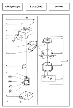 Pièces détachées Cutter de table R5 mono Robot Coupe