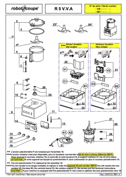 Pièces détachées Cutter de table R5 V.V A Robot Coupe