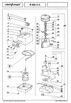 Pièces détachées Combiné Robot Coupe R 602 V.V