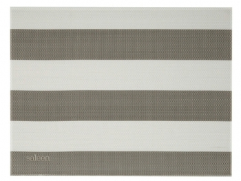 Set de table tissé fin Rayé Beige/Blanc Saleen Offre Spéciale CHR